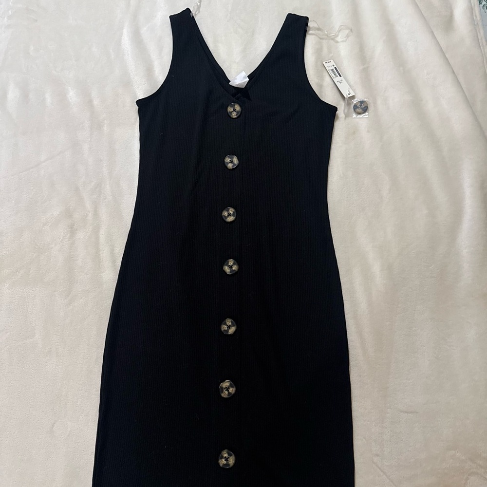 No Boundaries Juniors' Rib Button Front Dress size L